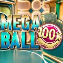 Mega Ball 100x by Evolution, showcased at cleobetra-casino.at – game logo